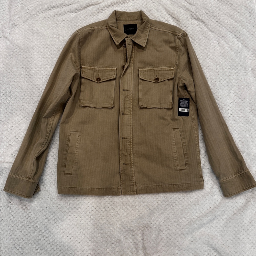 Lucky Brand Men's Olive Military Jacket